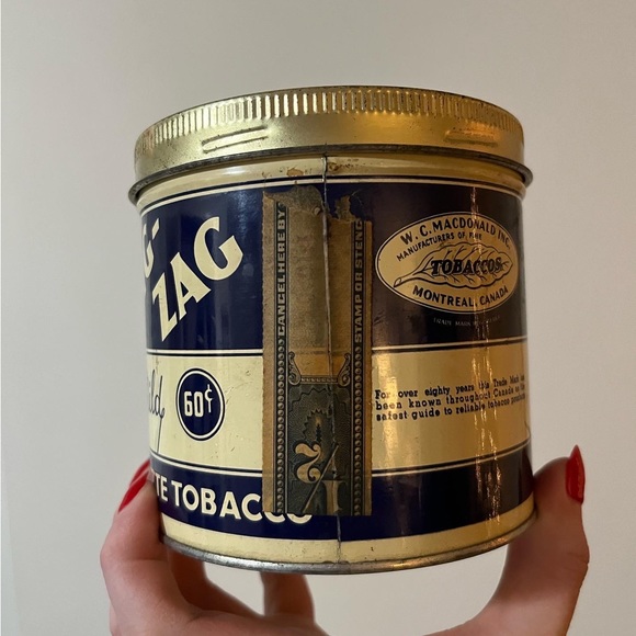 💖3 for $30💖 Vintage Zig Zag tobacco tin container - Picture 2 of 6